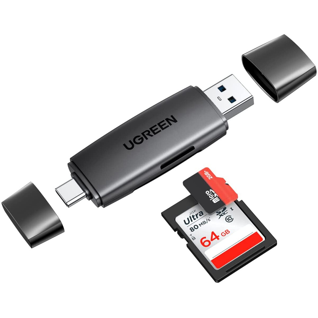 Ugreen USB 3.0 + USB-C OTG čitalec kartic