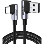 Ugreen USB v USB C 90-stopinjski kabel za hitro polnjenje 2M