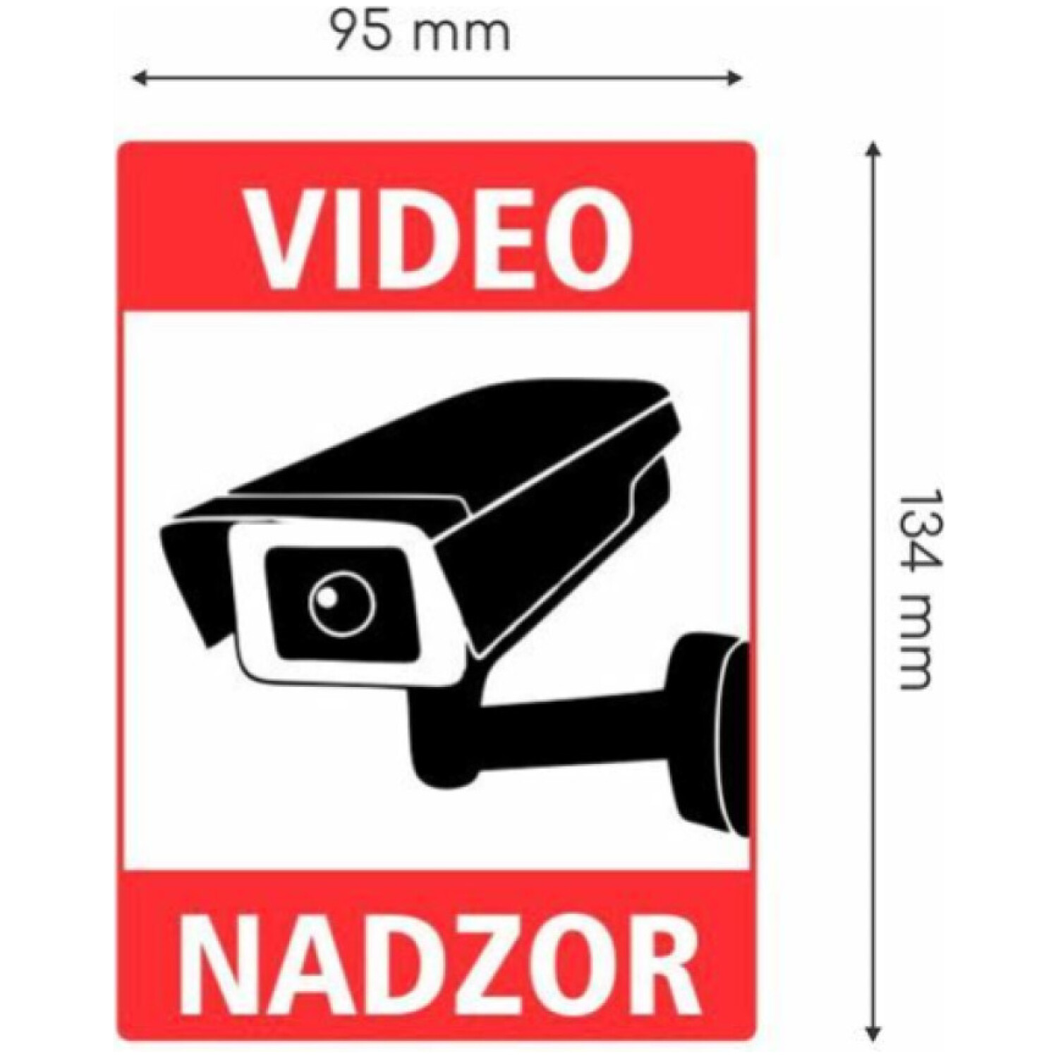 Video nadzor NALEPKA VIDEO NADZOR BELA A6 (134x95)