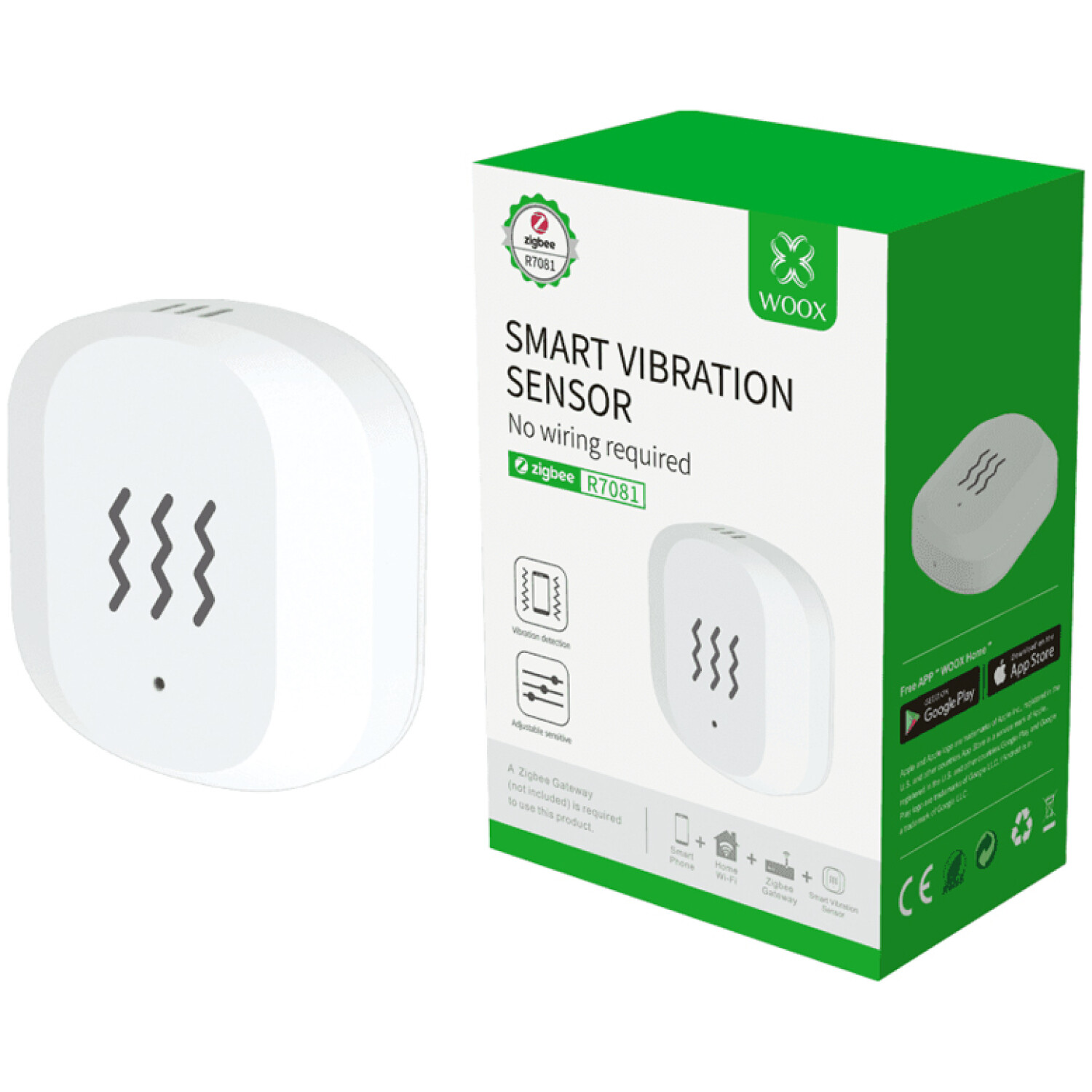 WOOX R7081 Smart WiFi vibracije pametni senzor