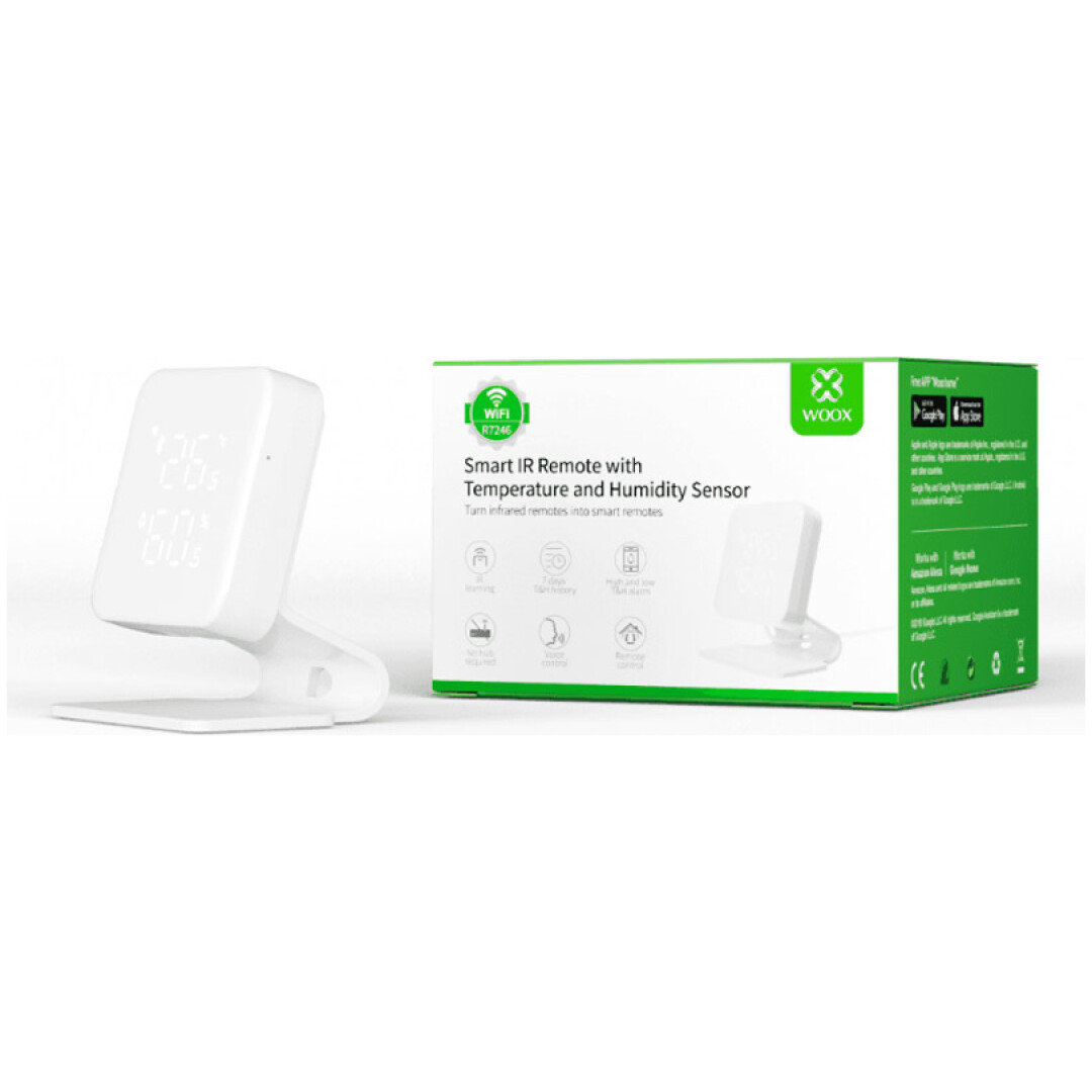 WOOX R7246 Smart WiFi temperatura/vlažnost zaslon univerzalni IR daljinski upravljalnik