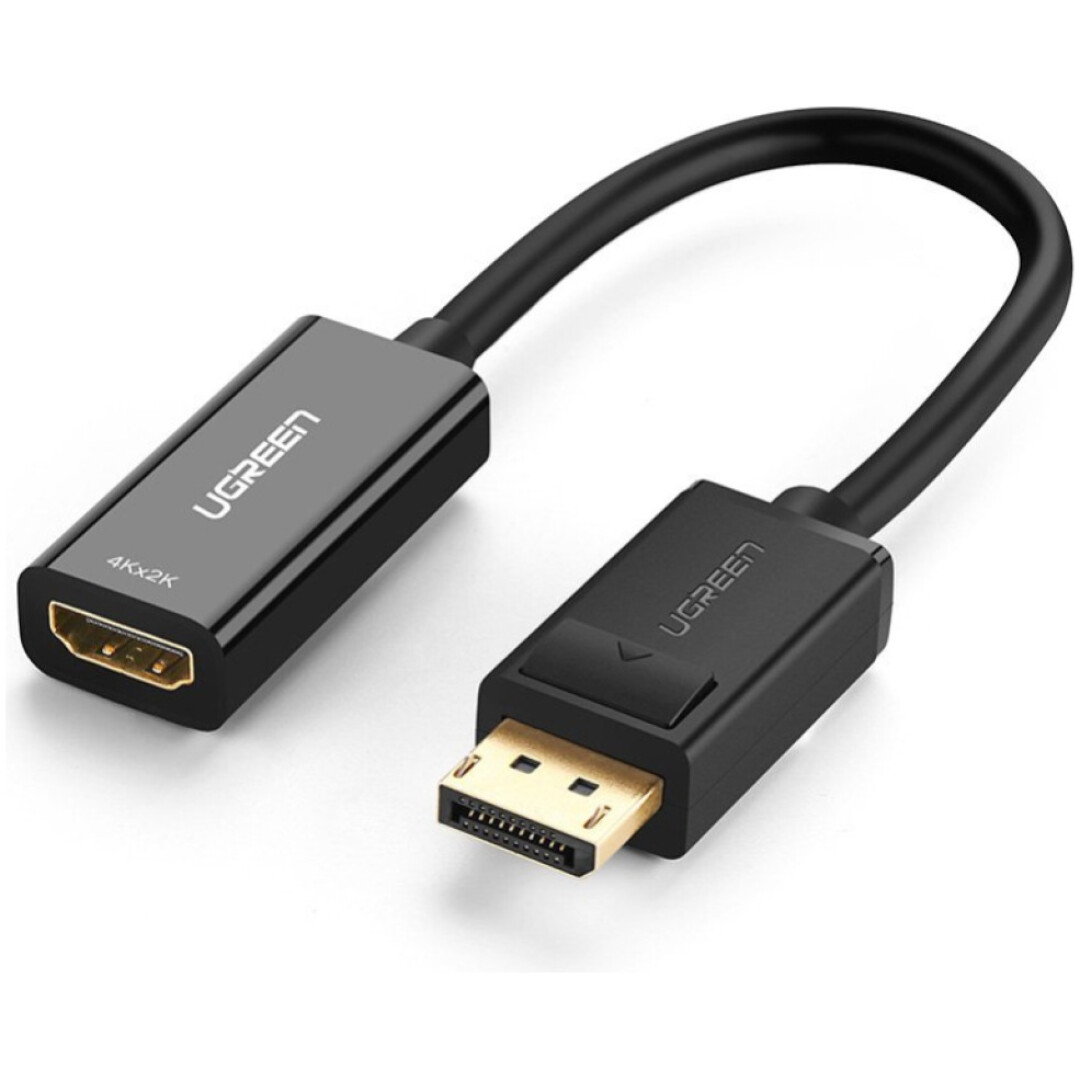 Adapter DisplayPort 1.2 (m) => HDMI (ž) 1080p@60Hz enosmerni UGREEN MM137 12bit črn (40362)