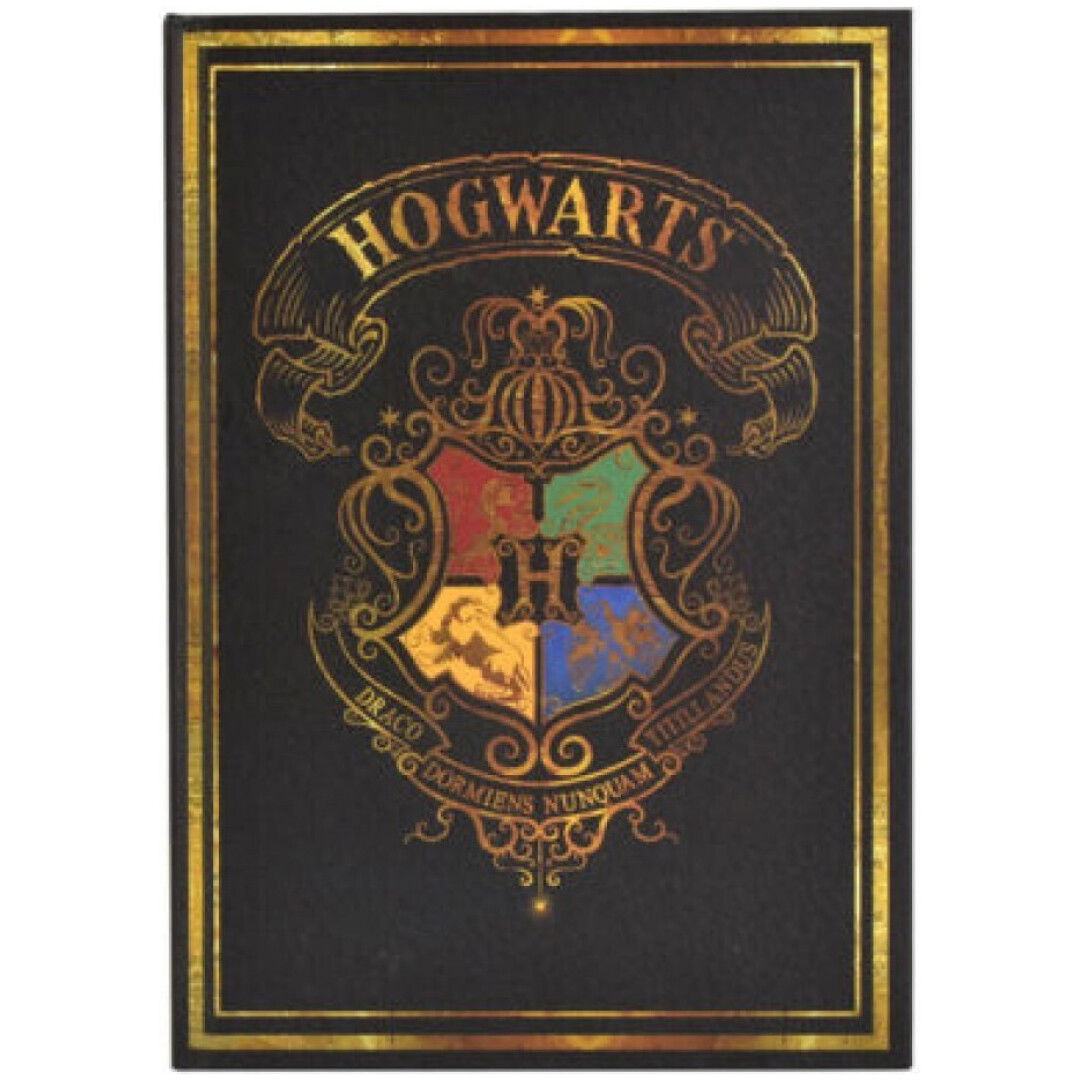 BLUE SKY HARRY POTTER A5 CASEBOUND BELEŽKA - ČRNA - COLOURFUL CREST