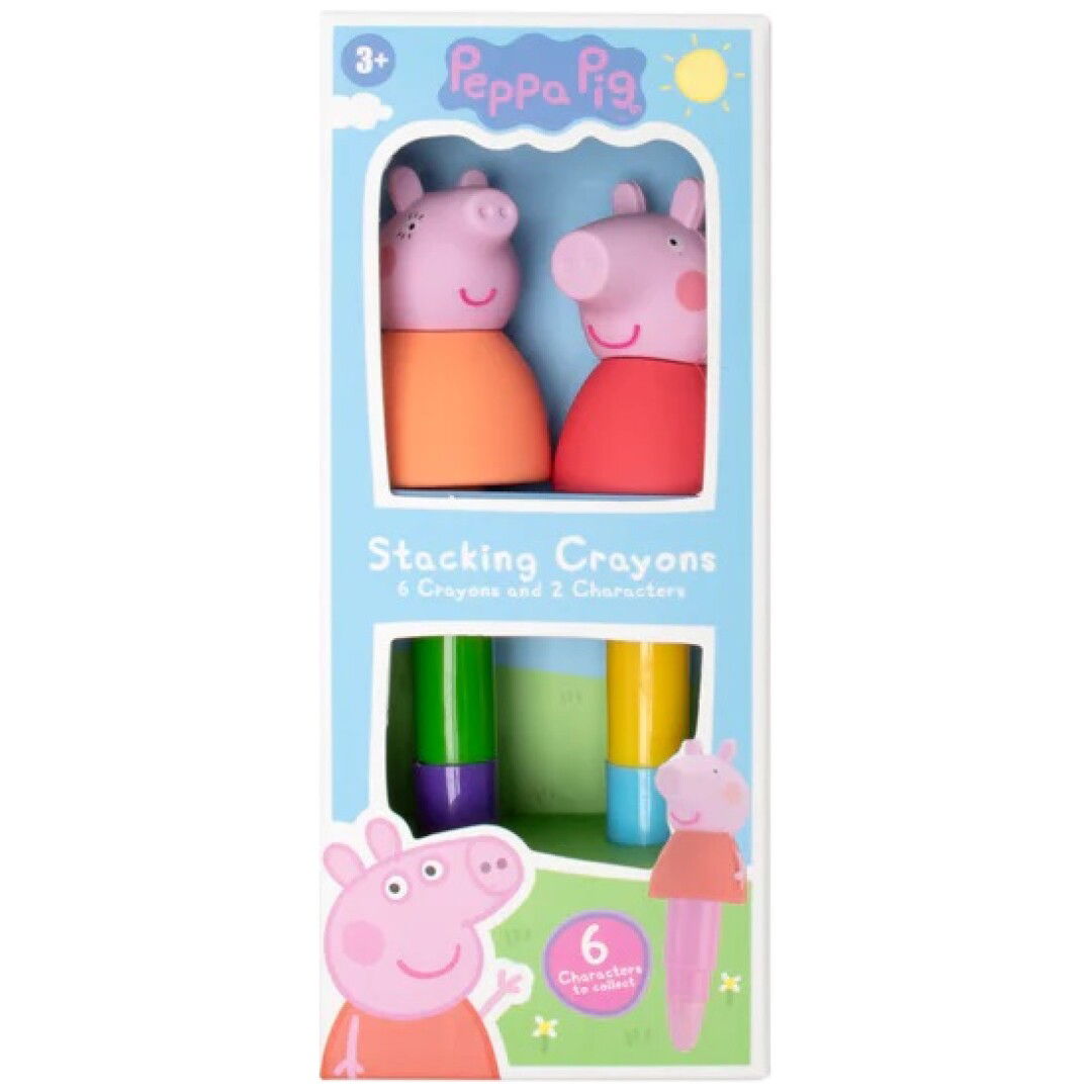 BLUE SKY PEPPA PIG CRAYONS - STACKING VOŠČENKE