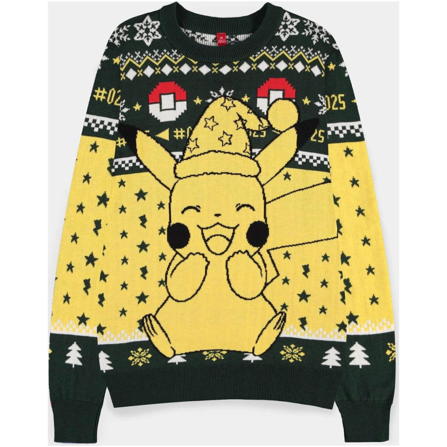 DIFUZED POKEMON - PIKACHU MOŠKI BOŽIČNI PULOVER - XL VELIKOST