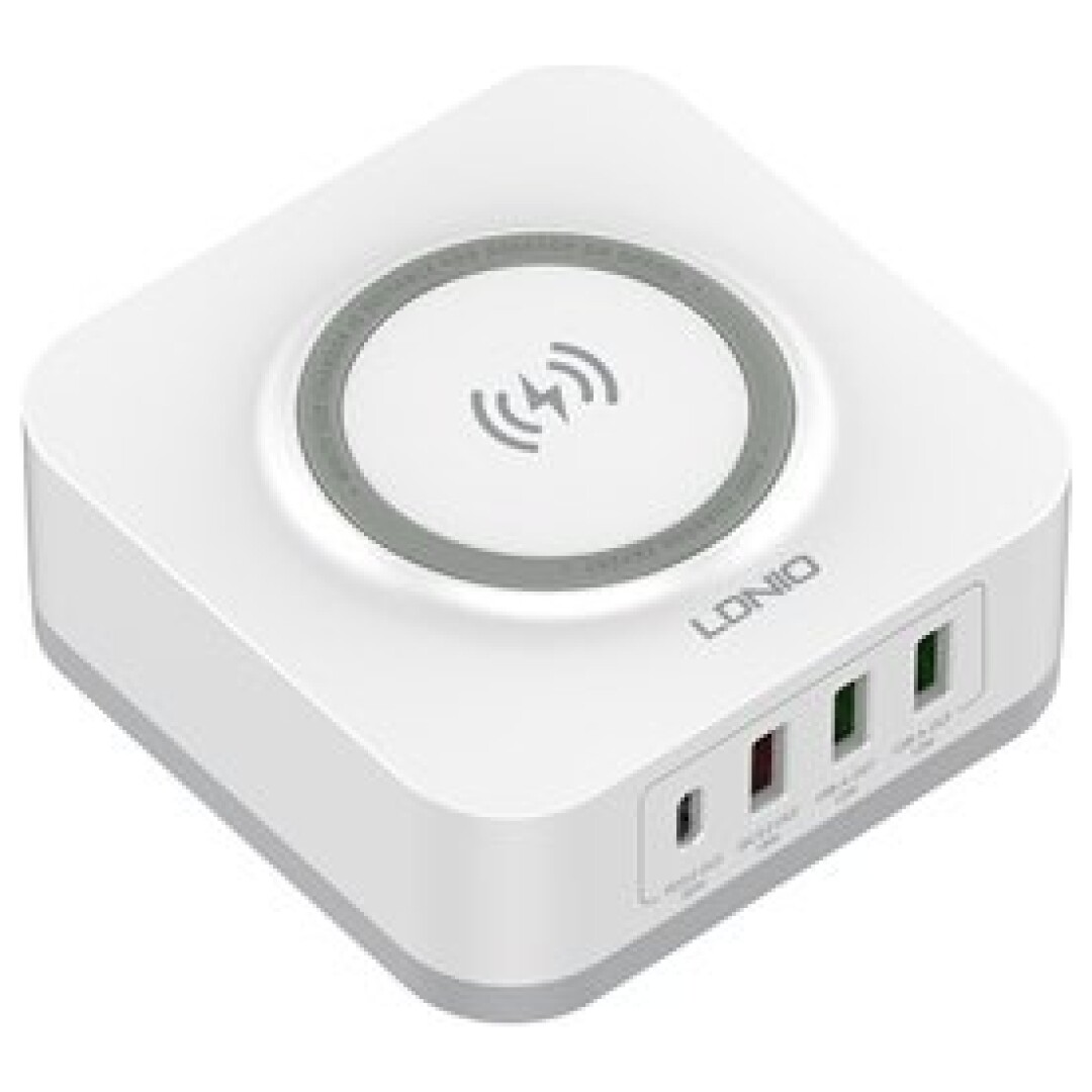 LDNIO CHARGER 4 PORT (3A1C) 30W 5V 3A WIRELESS 18W 5V 3A AW004 BREZŽIČNI POLNILEC