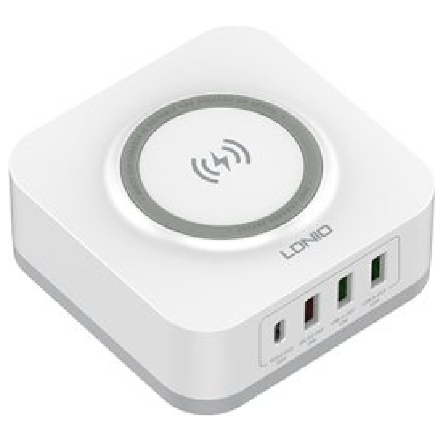 LDNIO CHARGER 4 PORT (3A1C) 30W 5V 3A WIRELESS 18W 5V 3A AW004 BREZŽIČNI POLNILEC