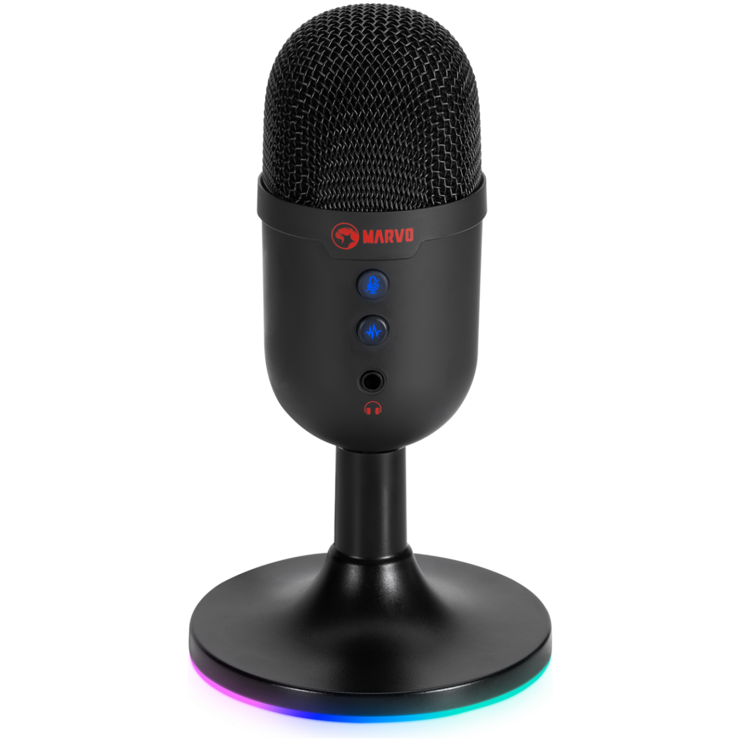 MARVO MIC-06 BK ŽIČNI MIKROFON RGB ČRNE BARVE