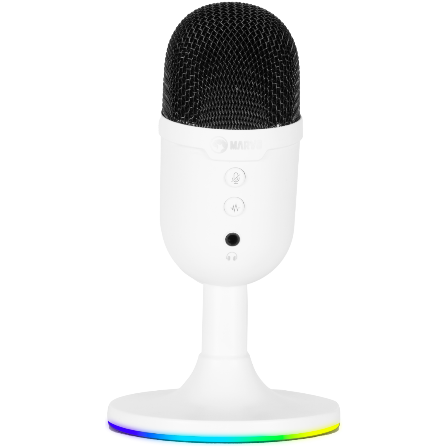 MARVO MIC-06 WH ŽIČNI MIKROFON RGB BELE BARVE