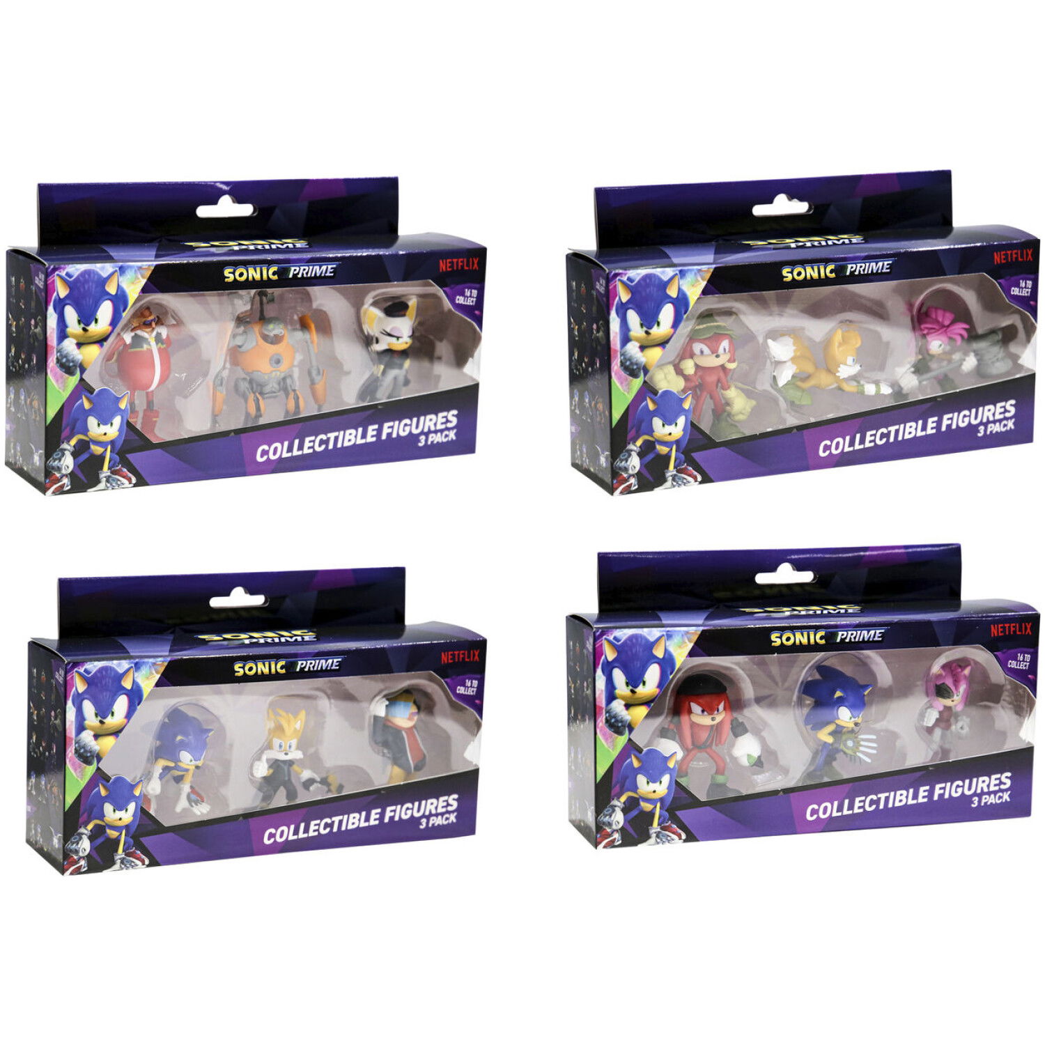 P.M.I. SONIC PRIME- 3 PACK STAMPER FIGURE