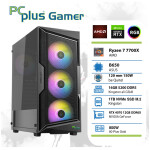 PCPLUS Gamer Ryzen 7 7700X 16GB 1TB NVMe SSD GeForce RTX 4070 12GB RGB gaming namizni računalnik