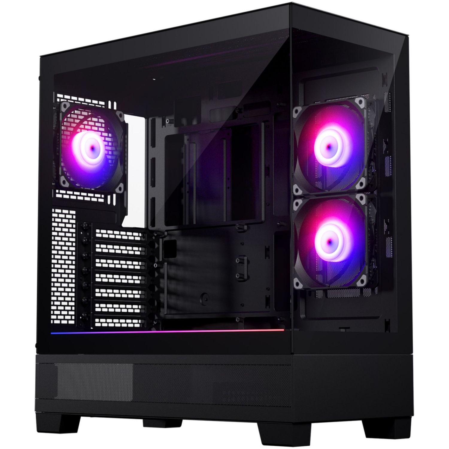 PHANTEKS XT View TEMPERED GLASS D-RGB E-ATX črno ohišje