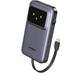 Ugreen Uno 10.000mAh 30w QC polnilna prenosna baterija z vgrajenim USB-C kablom