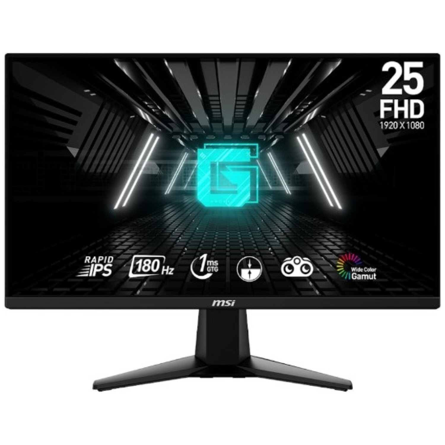 Zaslon MSI G255F 24.5" / FHD / 180Hz / 1ms (GTG) (črn)