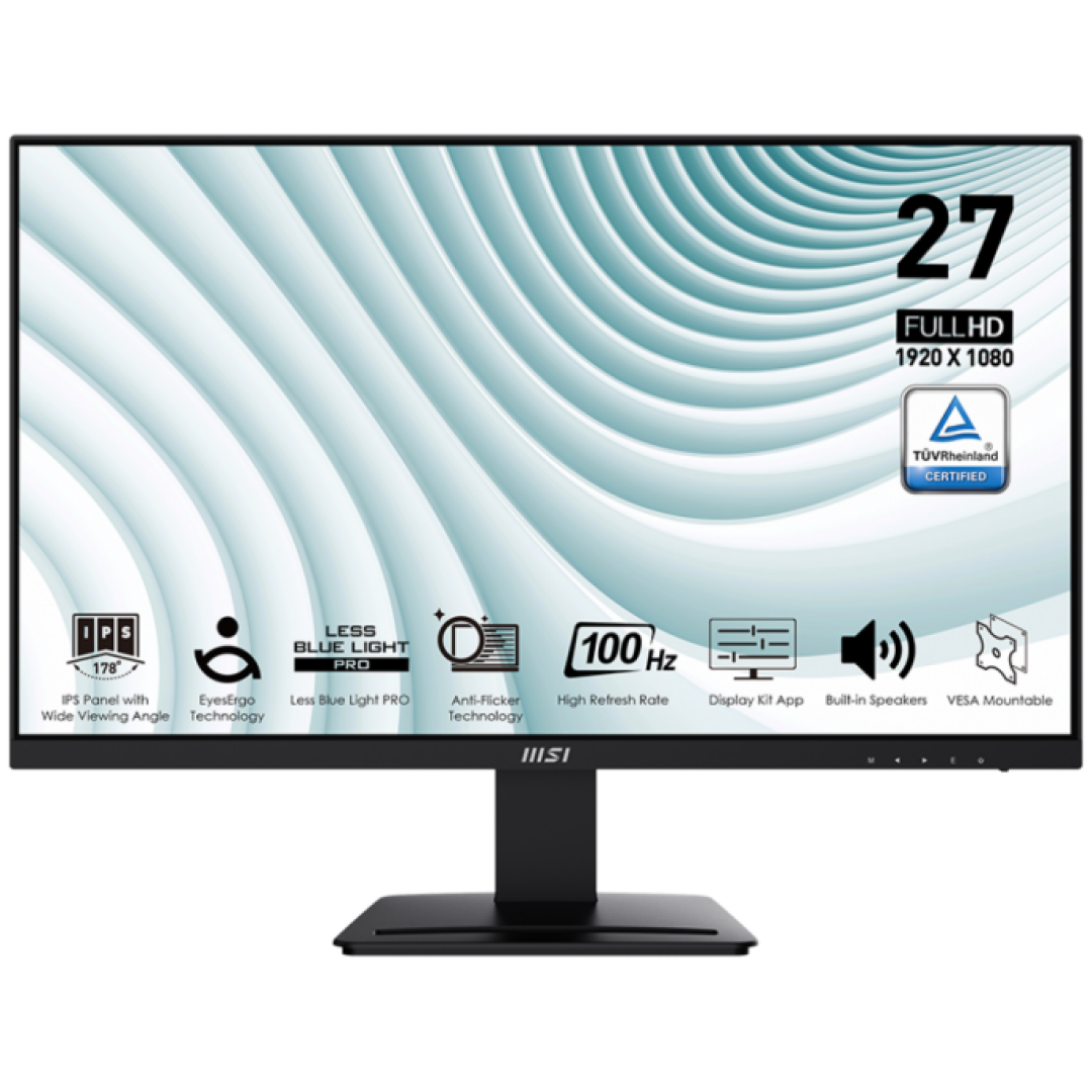 Zaslon MSI PRO MP273A 27" / FHD / 100Hz / 1ms (MPRT) (črn)