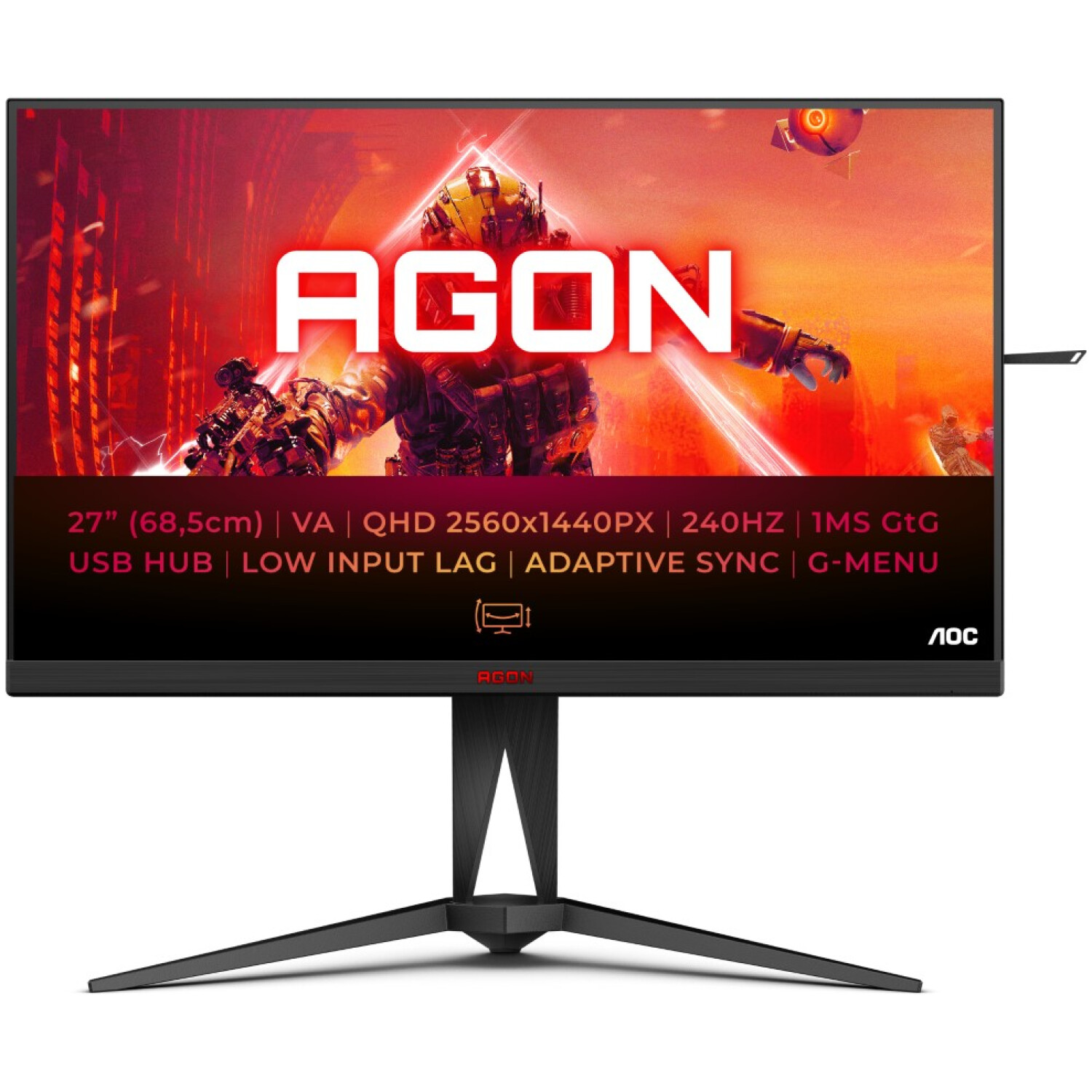 AOC Agon AG275QZN 27" QHD 240Hz gaming monitor