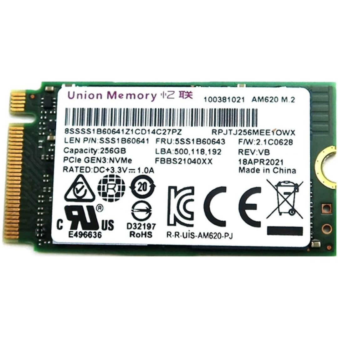 Disk SSD M.2 NVMe PCIe 3.0 256GB Union SSS1B60641 2242 - (SSS1B60641)