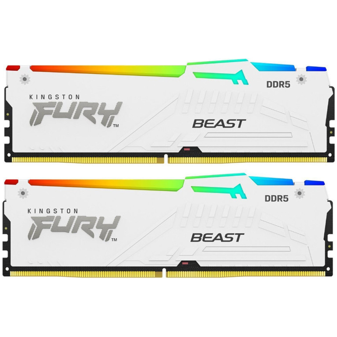 KINGSTON Fury Beast 64GB (2x32GB) 6000MT/s DDR5 CL30 XMP KF560C30BWEAK2-64 RGB beli ram pomnilnik