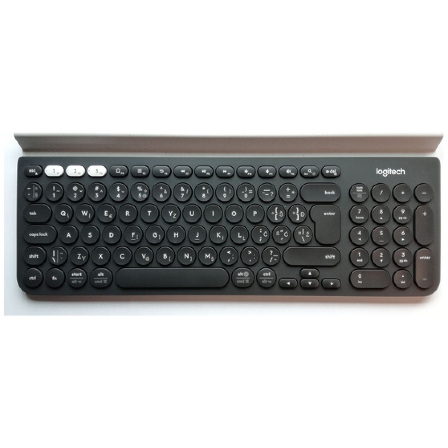 Logitech K780 Multi-Device Wireless siva/bela SLO gravura