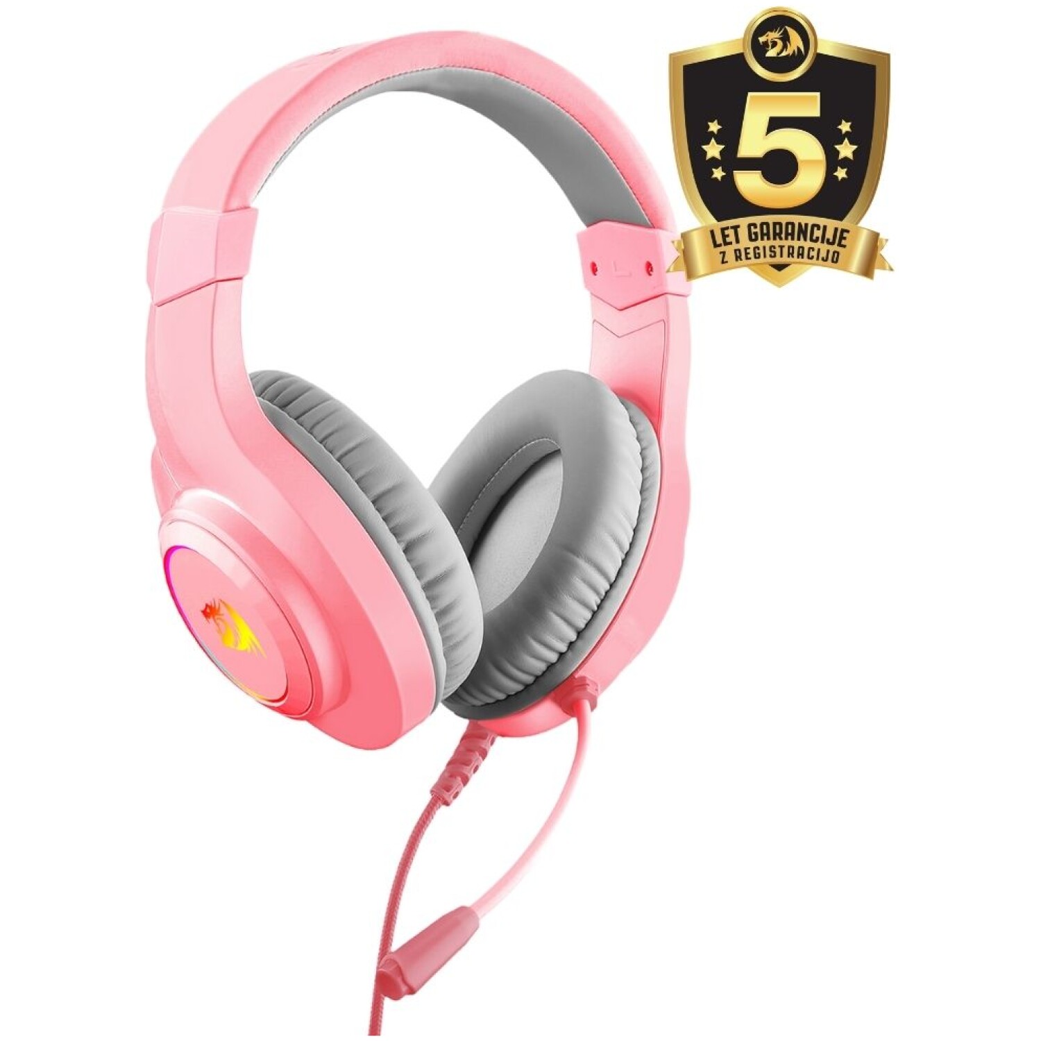 REDRAGON HYLAS PINK H260 RGB SLUŠALKE - ROZA