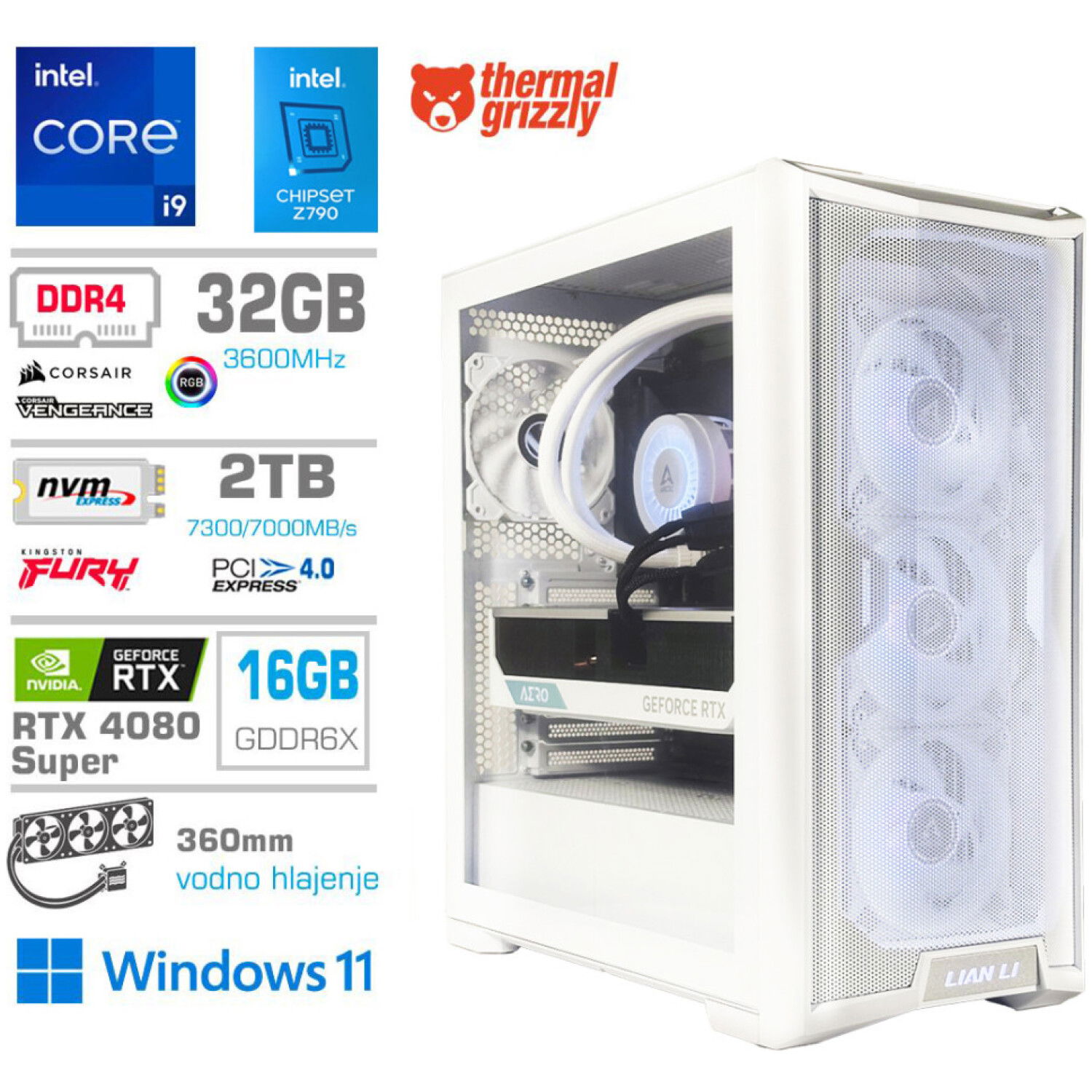 Računalnik MEGA TWR S10 i9-13900K/RTX4080 Super/32GB/2TB-4.0/1000W/Win11Home/bela RGB (ZALOGA)