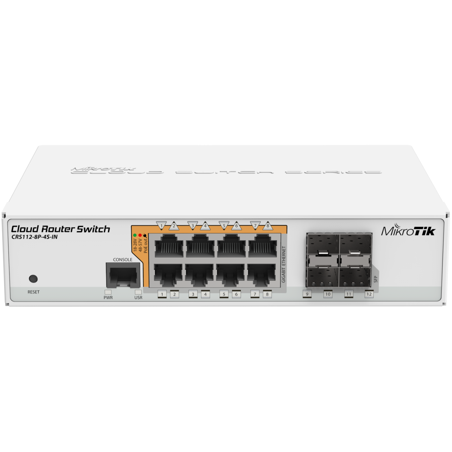 STIKALO 8-PORT 100/1000 Mikrotik PoE 4x SFP (CRS112-8P-4S-IN)