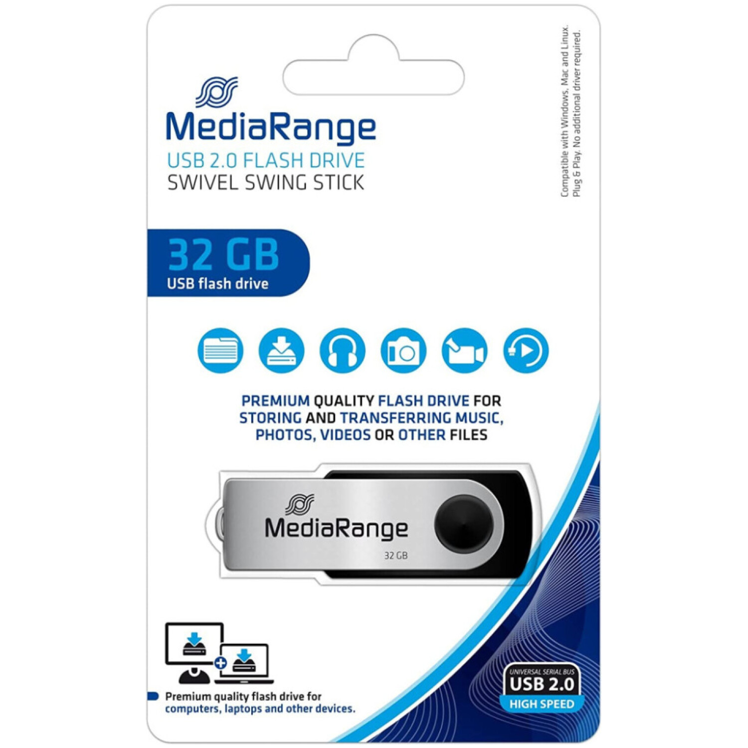 Spominski ključek 32GB USB 2.0 MediaRange