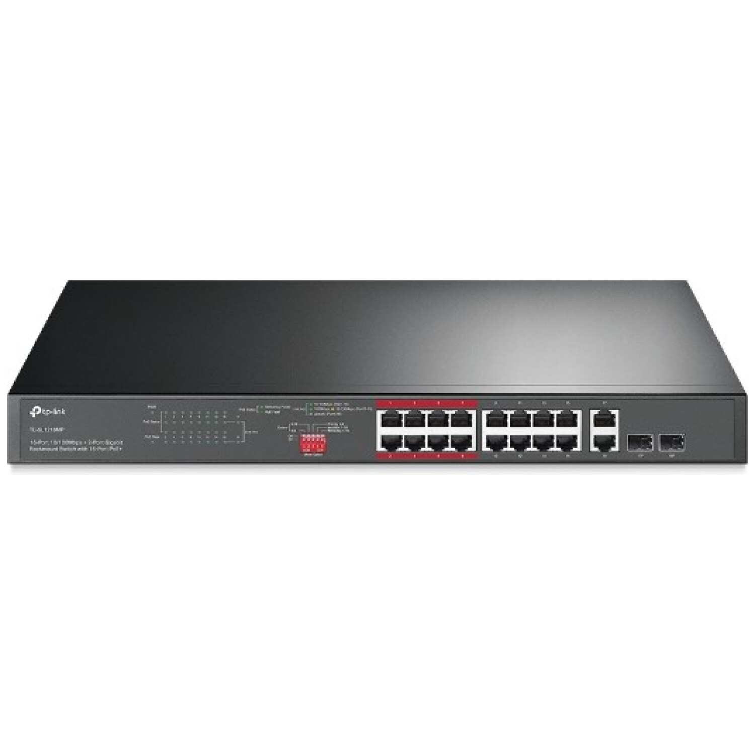 TP-LINK 16-Port 10/100 Mbps + 2-Port Gigabit Rackmount switch stikalo z 16-Port PoE+