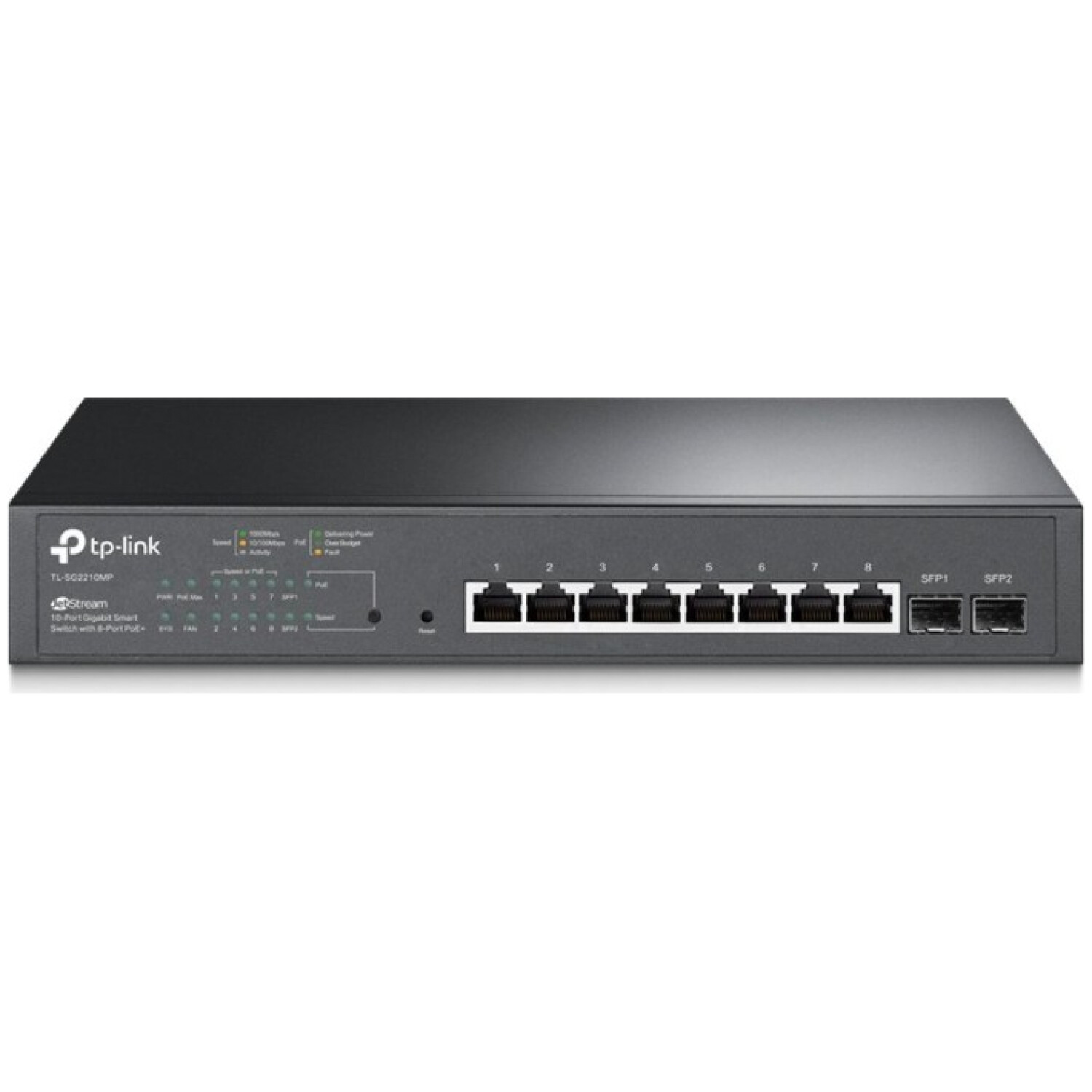 TP-LINK JetStream 8-Port Gigabit Smart PoE+ & 2-Port Gigabit SFP switch/stikalo