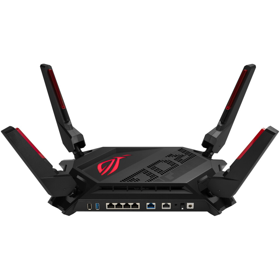 Usmerjevalnik brezžični Asus ROG Rapture GT-AX6000 WiFi6 802.11ax AX6000 4804Mbit/s MESH MU-MIMO 4xLAN 4x antena (90IG0780-MO3B00)