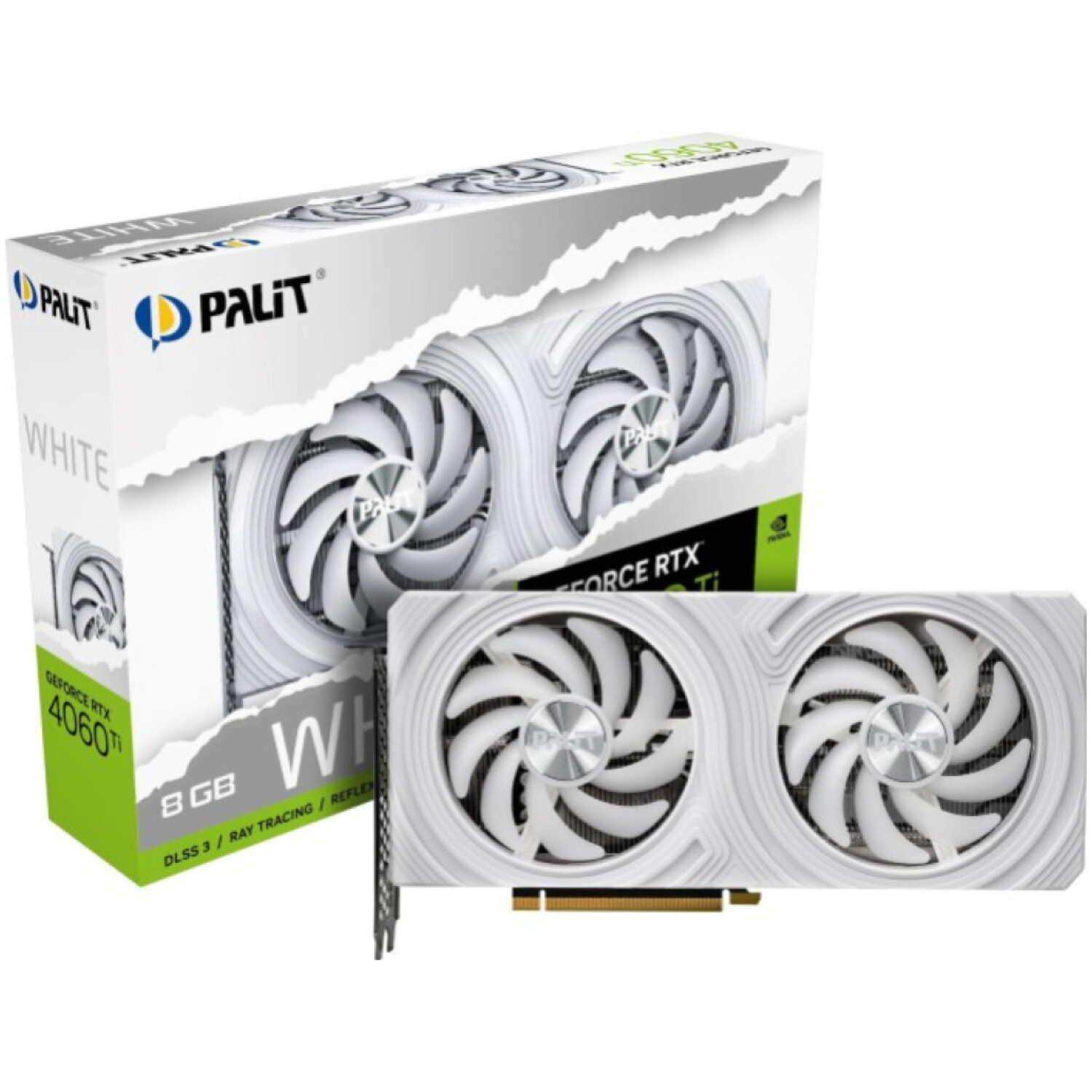 Grafična kartica nVidia RTX4060Ti Palit Bela - 8GB GDDR6 (NE6406T019P1-1048L)