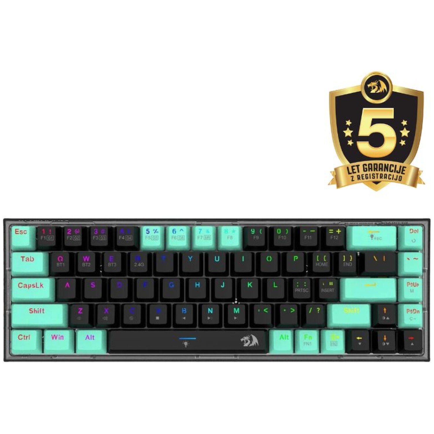 KEYBOARD - REDRAGON CASTOR PRO K631RGB-BG WIRED/WIRELESS