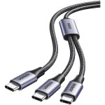 Ugreen 2v1 dvojni USB-C polnilni kabel s 100W