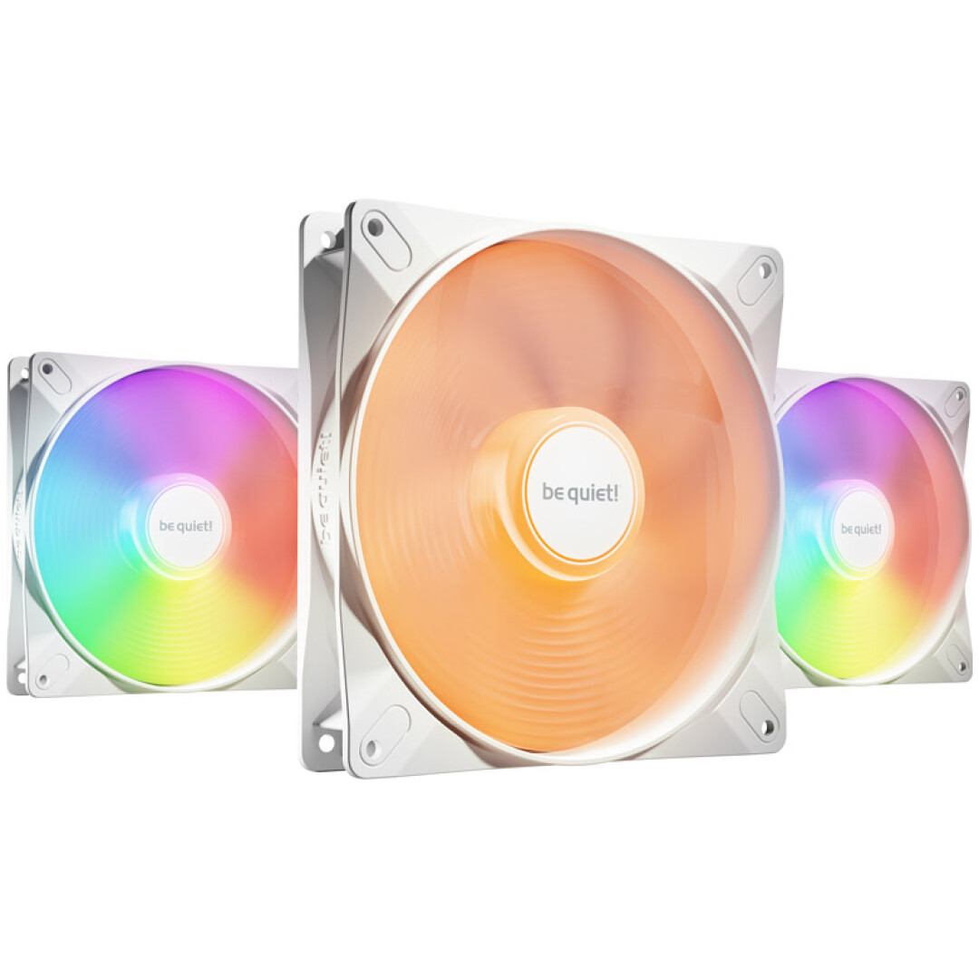 Ventilator be quiet! Light Wings LX 140mm bela RGB (3 pack)