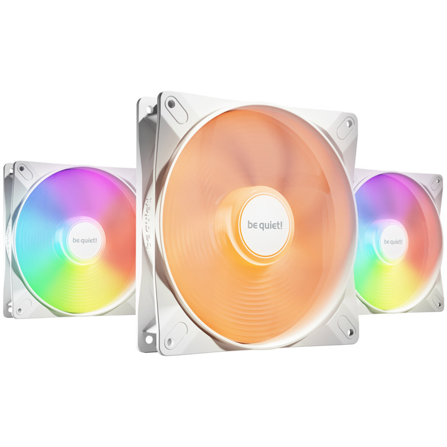 Ventilator be quiet! Light Wings LX 140mm bela RGB (3 pack)