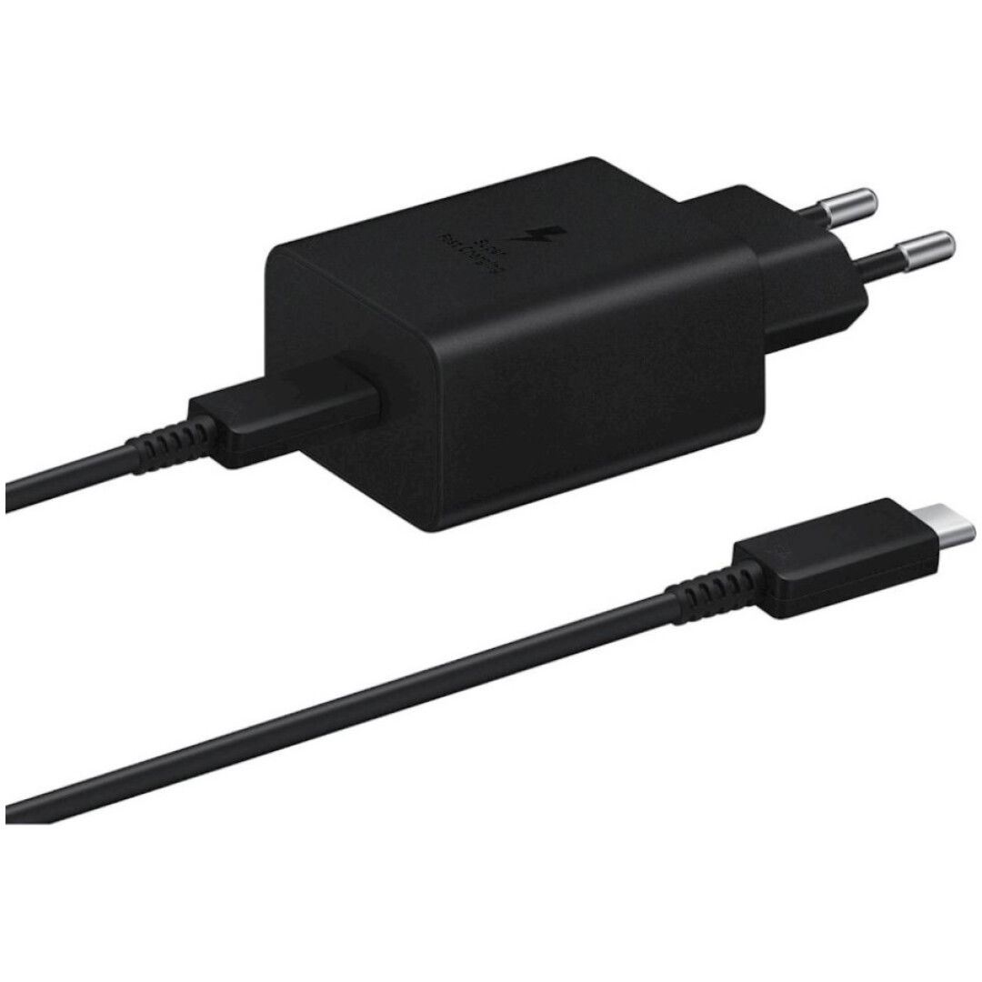 Hišni polnilec 100-240V => 1x USB-C Samsung 45W EP-T4510 za mobilni telefon ali tablični računalnik + kabel (EP-T4510XBEGEU)