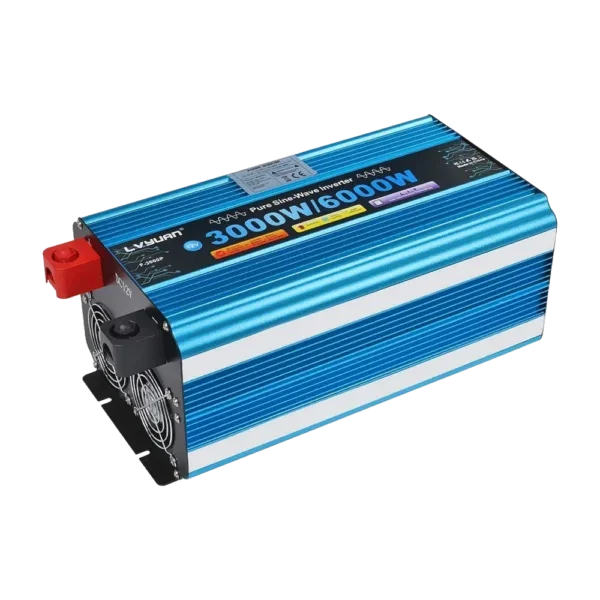 LVYUAN inverter s čistim sinusom 3000 W / 6000 W peak, 12/24 V → 230 V