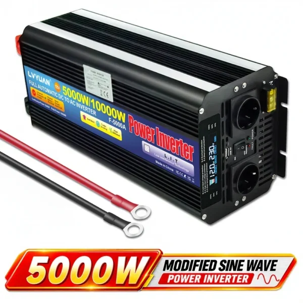 LVYUAN inverter z modificiranim sinusom 5000 W (10000 W konica), 24 V → 230 V